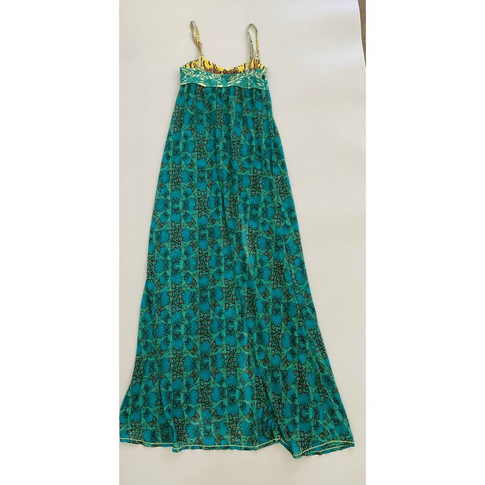 Maaji Teal Printed Midi Dress with Floral Bust - Picture 15 of 15